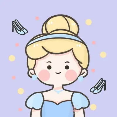 迪士尼公主系列手绘女生可爱头像
