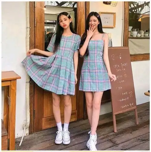 温柔韩系风闺蜜装,精致好看还适合拍照,姐妹出游就该这样穿