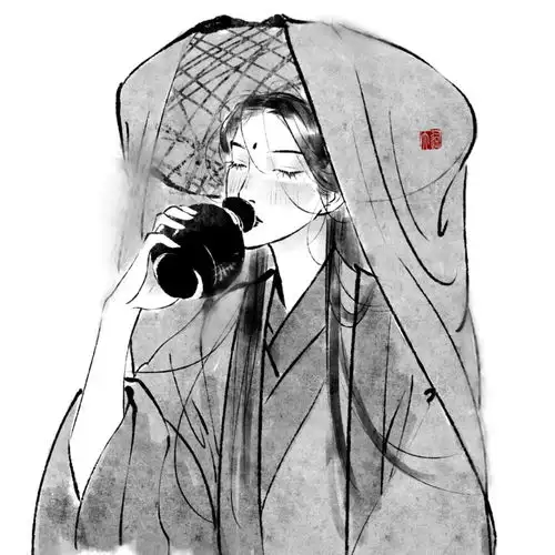 人物速写水墨风