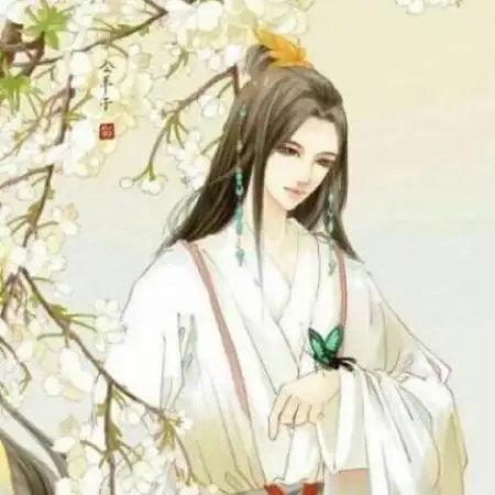 唯美古风头像情侣图片一男一女两张分开