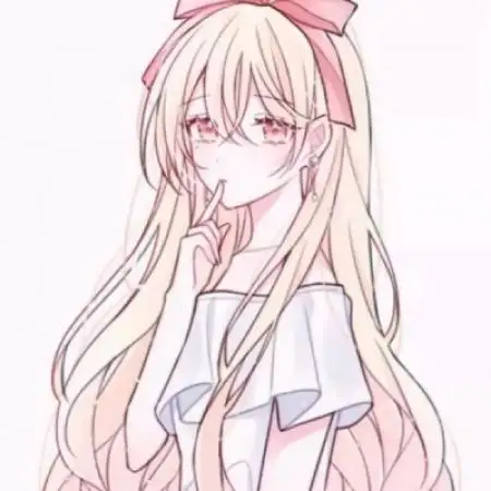 长发卡通女孩头像,长发是为了我自己