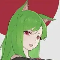 美少女绿色头发头像微信头像图片大全