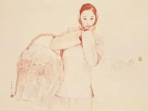 美术生处理女人侧面顶光素描人像基本步骤和纯民国女性素描素材