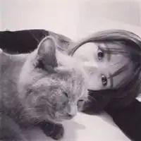 男生抱猫头像蓝色系微信头像图片大全