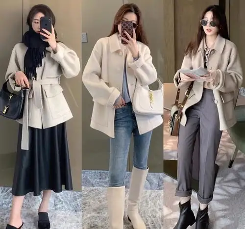 看了这么多韩系大衣look,还是她的穿搭最高级,简直是模板
