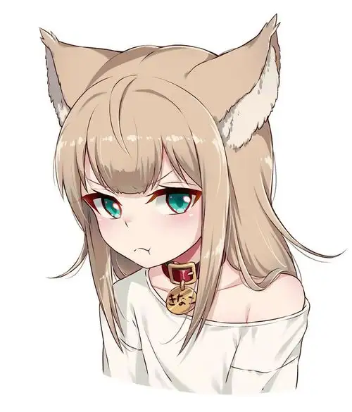 我家猫猫突然变成女孩子了黄豆粉二次元插画