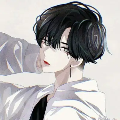 江孑手绘二次元男生头像