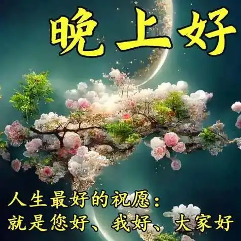 晚上好图片,晚上好祝福语,晚上好表情包,晚安问候语录