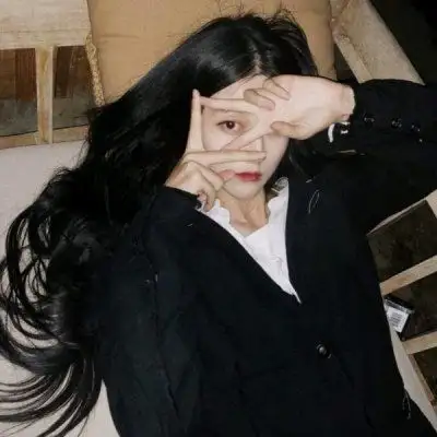 韩国女生头像女神范成熟披发