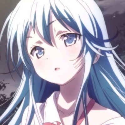 蓝色系动漫女头.