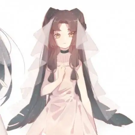穿婚纱的动漫女生头像,今天做最美的新娘了