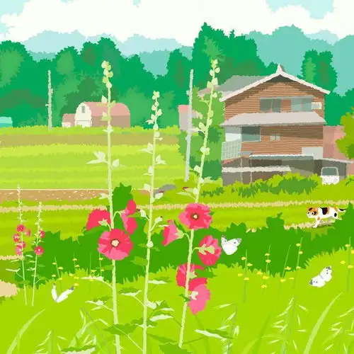 清新夏日,欢快治愈系猫咪插画