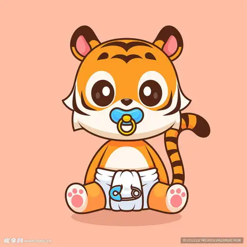 矢量卡通老虎设计图