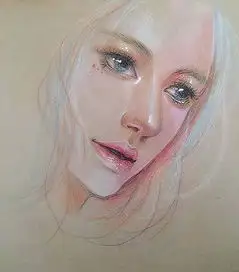 这样的美女在她的笔下是如此的清纯逼真好喜欢