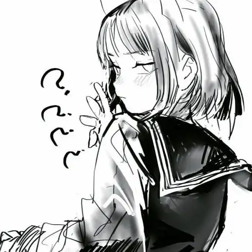 第897期动漫头像0118黑白系动漫女生头像