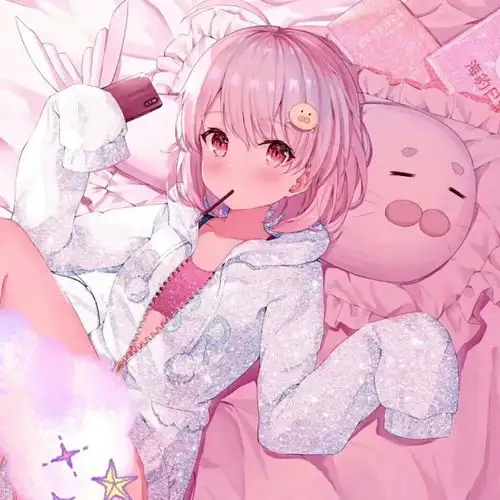 动漫女头粉色系软萌少女头像