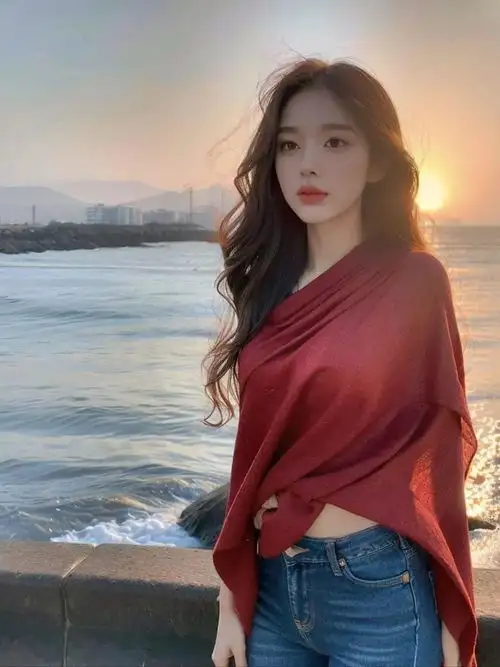 美女,山间奇遇遇见清新脱俗的美少女自然画卷