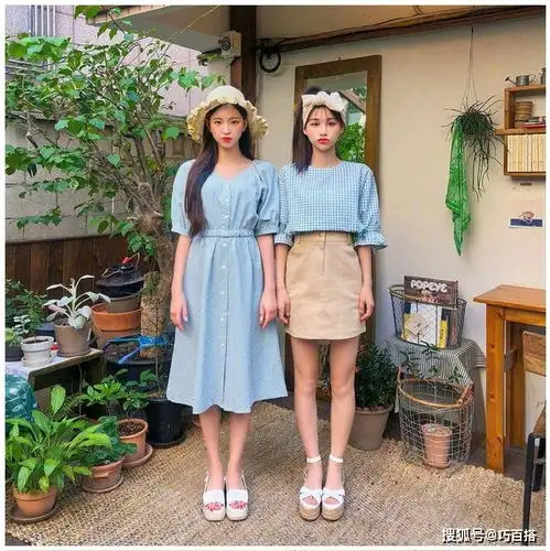 温柔韩系风闺蜜装,精致好看还适合拍照,姐妹出游就该这样穿