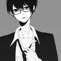 漫画白头发男生头像扯领带微信头像图片大全