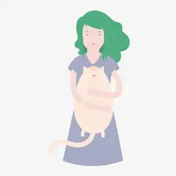 q版小清新捧着猫咪的女孩图片素材其他格式下载动漫人物大全