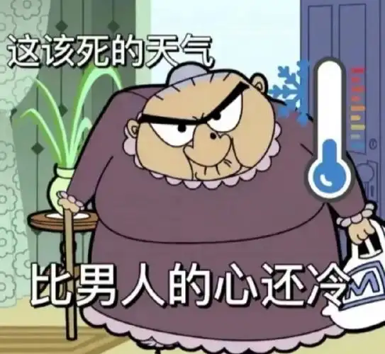 天气降温了表情包嘎嘎冷