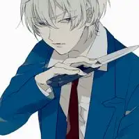 日漫中蓝色制服白色头发拿刀的男孩是谁