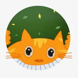 绿色背景小猫咪萌萌的卡通图片素材其他格式下载动漫人物大全