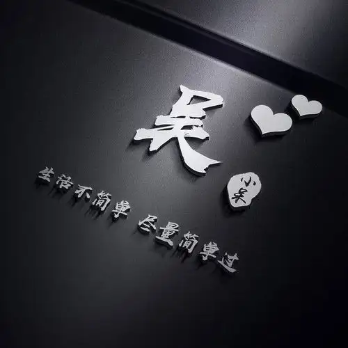 3d高端商务大气签名头像,微信姓氏头像,精心设计等你来带走
