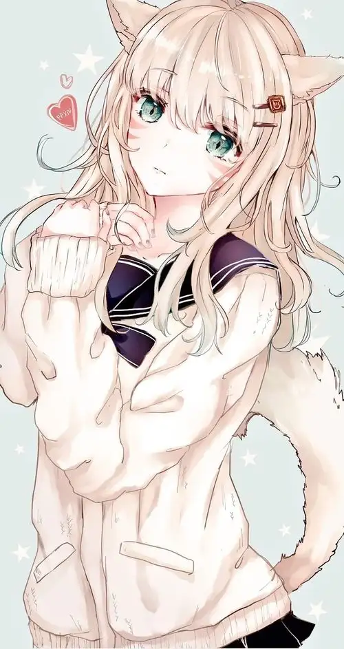 二次元美图猫耳少女