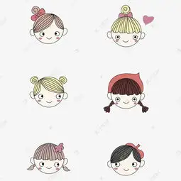 卡通小女孩小姑娘头像素材图片免费下载千库网