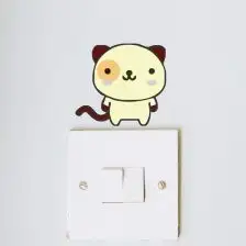 墙贴纸粉色小熊开关贴墙纸贴墙贴画贴花卡通可爱墙壁贴纸