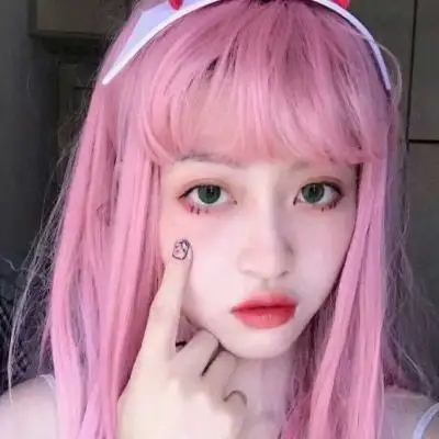 女生头像粉色系仙女味