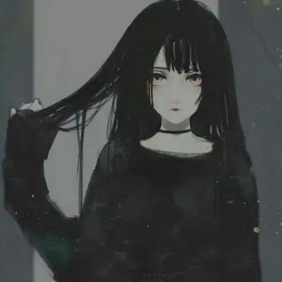二次元黑暗系女生头像,高清好看的黑暗系二次元动漫女生头像图片