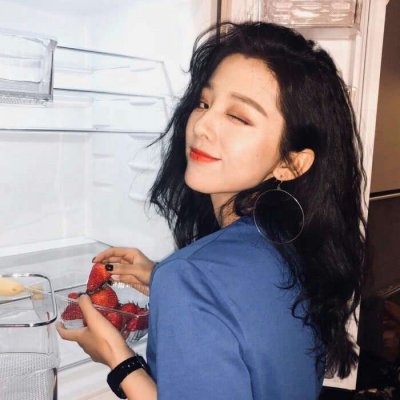 小清新蓝色系列女生头像