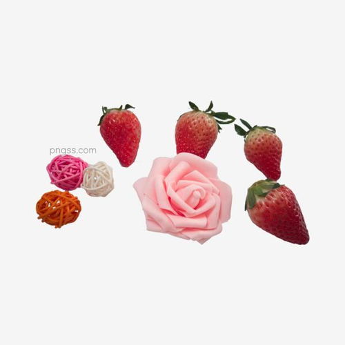 草莓花朵玩具实拍免抠图片大小2000x2000px图片尺寸1.16mb来自png搜索网pngss.com免费免扣png素材下载摆拍草莓粉色花朵花朵花卉空心绿叶实物拍摄食物水果四颗草莓玩具球植物