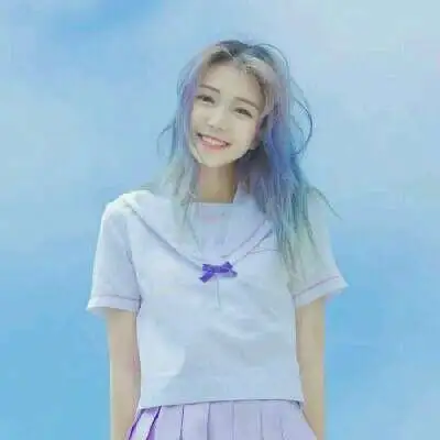 小清新蓝色系列女生头像