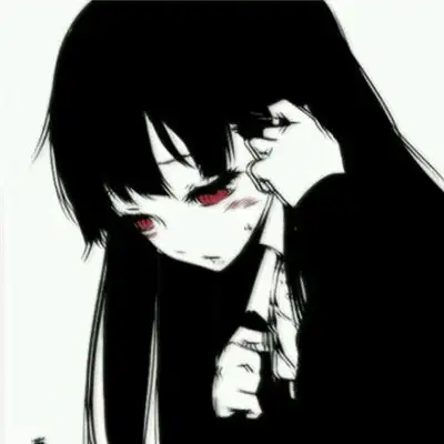 黑暗系动漫头像黑暗系列少女丧图片