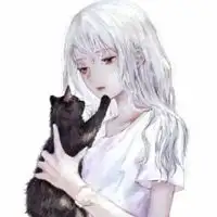 少女与猫的头像动漫二次元少女与猫头像