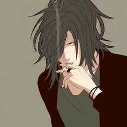 男生头像二次元吸烟的头像动漫伤感