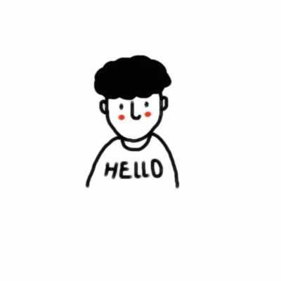 简笔画恋人一男一女头像