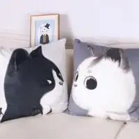 黑猫白猫一左一右情侣头像微信头像图片大全