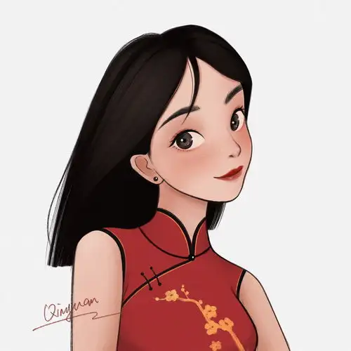 穿旗袍的迪士尼公主系列头像