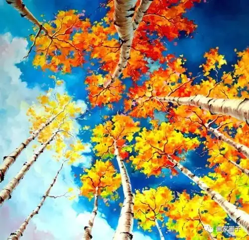 一组秋天的油画,美醉