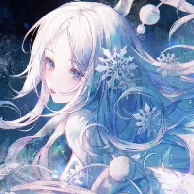 唯美忧郁蓝色系女生头像,动漫女生头像唯美
