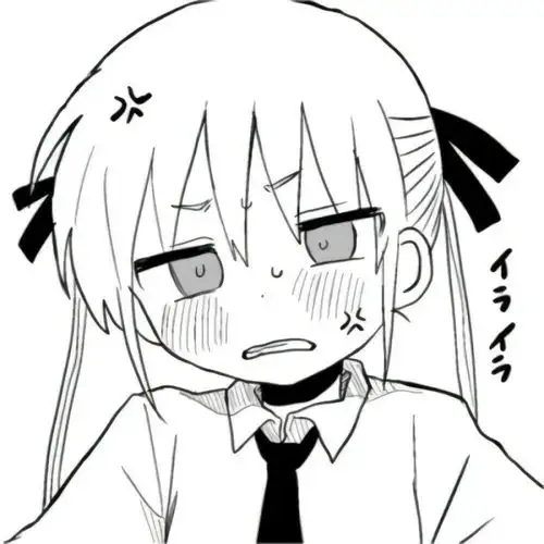 卡通头像漫画风女生头像,黑白动漫头像