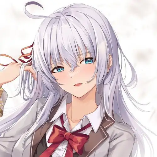 动漫女生头像银发少女