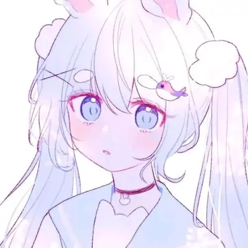 蓝色动漫女生头像上