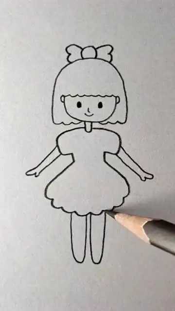 可爱的女宝宝,你知道怎么画的了吗