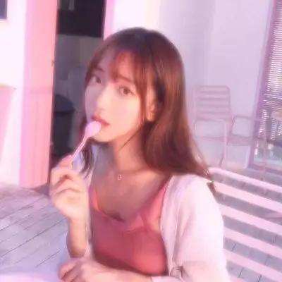 小清新少女头像粉色系真人图片粉红可爱系女生头像