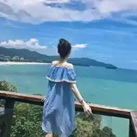 qq头像女生背影蓝色系